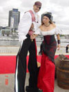 Stiltwalking Pirate and Wench